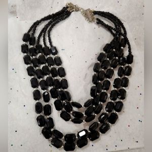 Black beaded necklace